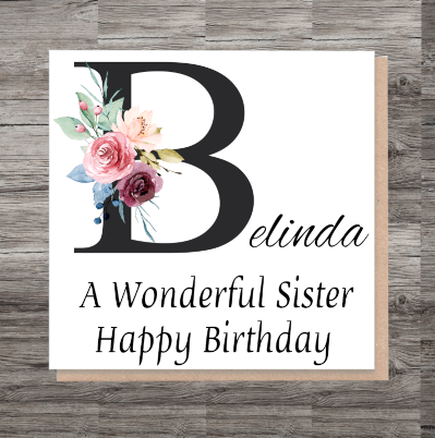 Sister Birthday Card, Card for Sister, Birthday Card